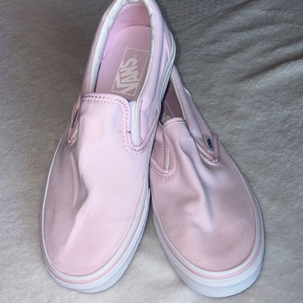 Vans Light Pink Canvas Slip-Ons